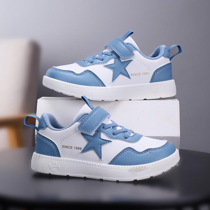 2026 Kids' Leather Sports Shoes: Boys' Wide-Fit & Girls' Casual Sneakers for Spring/Autumn