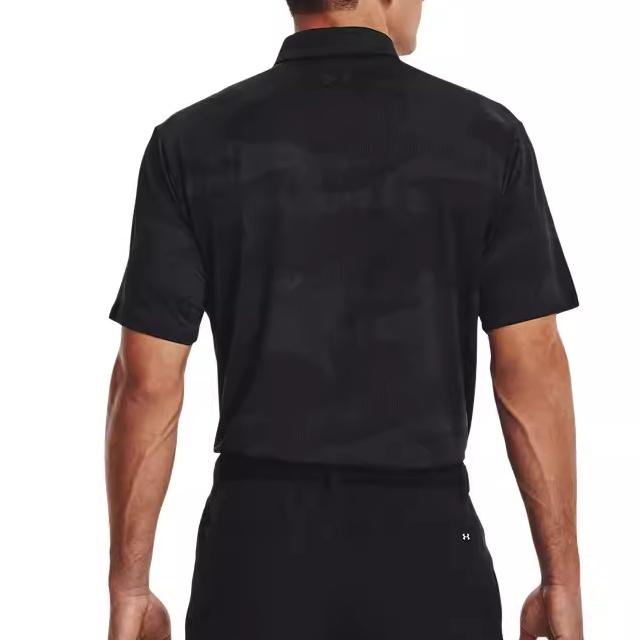 Under Armour Playoff 2.0 Polo Shirts Men's Black Polo Collar Moderate Straight Fit Unisex 1373694-002