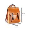 Johnature Vintage Backpack Unisex Handmade High Quality Women Bag Natural Real Cowhide Backpacks Solid Color Schoolbag