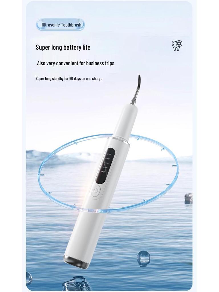 Portable Ultrasonic Electric Tooth Cleaner for Tartar and Plaque Removal, Teeth Whitening, & Dental Scaling