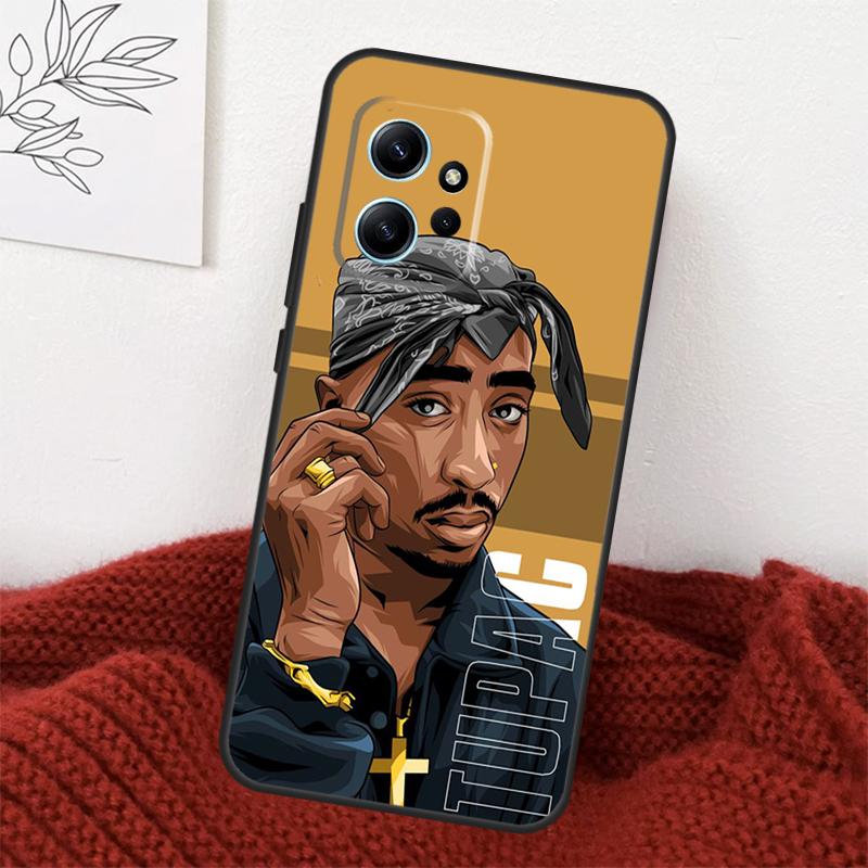 Rapper T-Tupac Shakur Case For Xiaomi Redmi Note 13 10 11 12 14 15 Pro Plus Cover For Redmi 15 15C 14C 10C 12C 13C