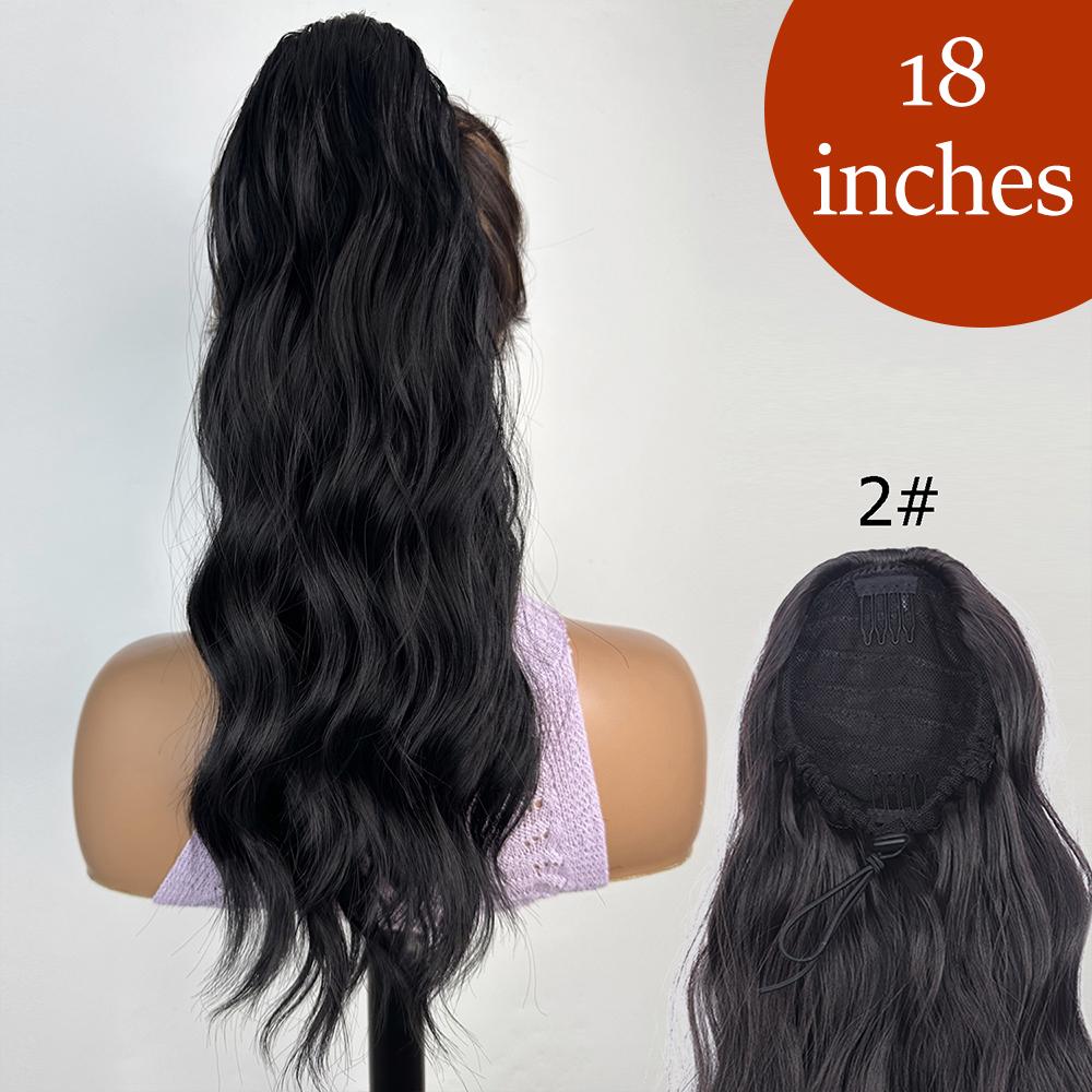 34 cale Syntetyczny Kucyk Przedłużenie Włosów Doczepiane na Klips Fałszywa Peruka Dopinka Blond Owijany Warkocz Długi Gładki Kucyk nad Głową