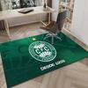 Green Football Club Emblem Printed Area Rug for Office, Chair Rug, Decorative Carpet Floor Mat, Large Size Fan gifts Christmas gifts