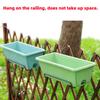 1 Set Balcony Plant Vegetable Flower Planter with Tray and Rack Plastic Garden Simple Rectangular Hanging Long Flower Pot Trough