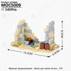 MOOXI Military WW2 Battlefield Ruin Damaged House Model MOC Bricks DIY Assembled Building Blocks Toys For Childrens Adults Gifts