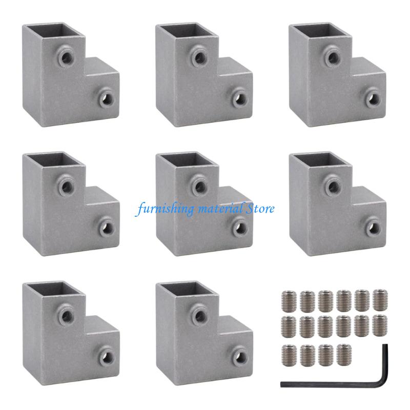 Y5GD Aluminiumlegierung T-Stück Vierkantrohrverbinder Verbindung Befestigungselement Langlebig
