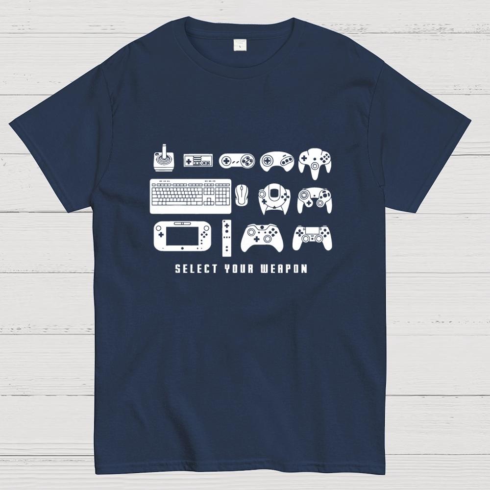 Select Your Weapon Game Controllers Cotton Summer Casual Cool Loose T-Shirt