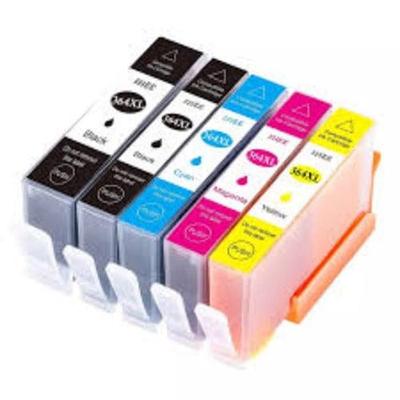 364 XL 5er-Pack Tintenpatronen Kompatibel mit HP 364 364XL Patrone, für Deskjet 3070A 3520 3522 3524, Officejet 4620 4622,