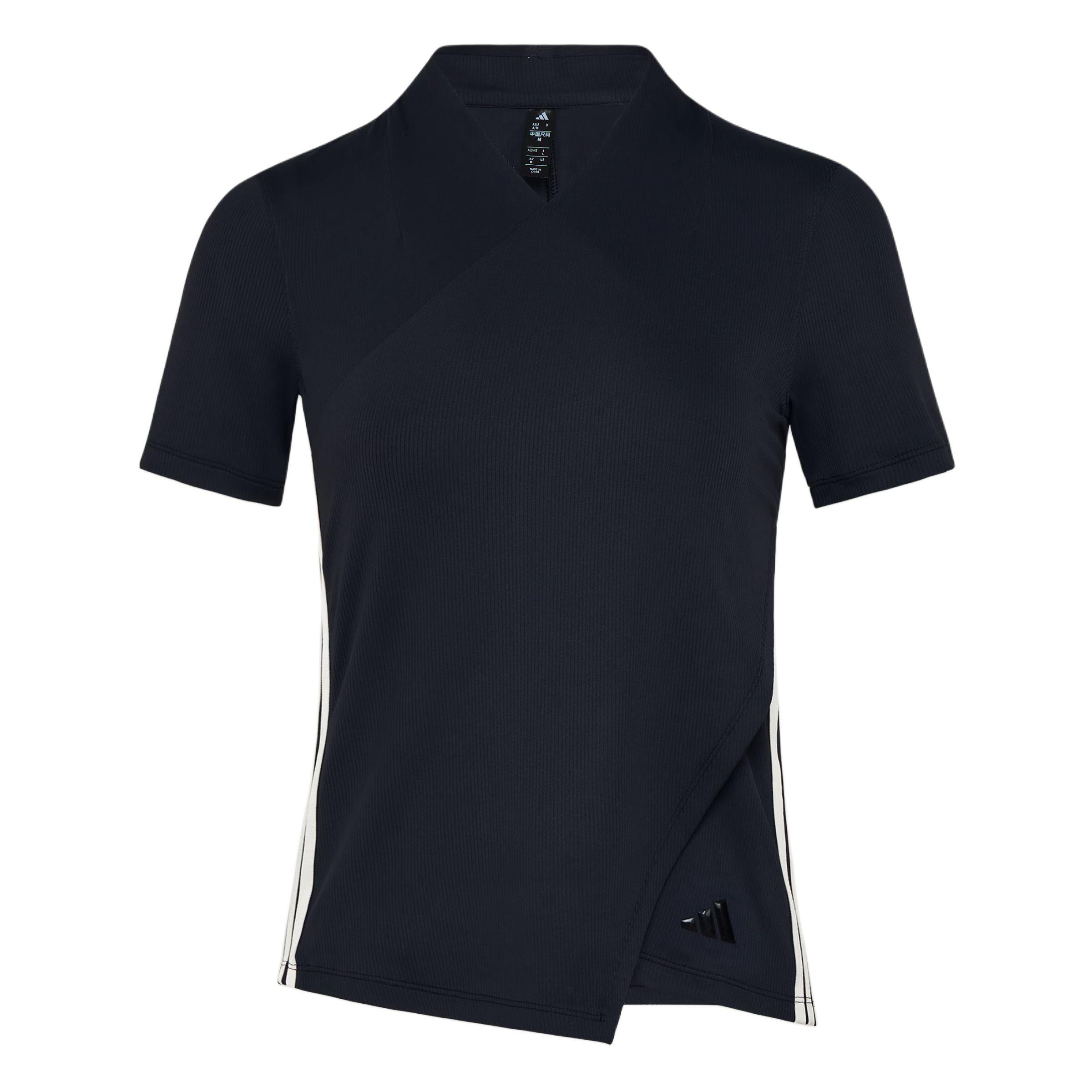 Adidas Samuel Gui Yang Co-Created Wrap Top Sports Casual Short Sleeve T-Shirt Women tops KT7278 S