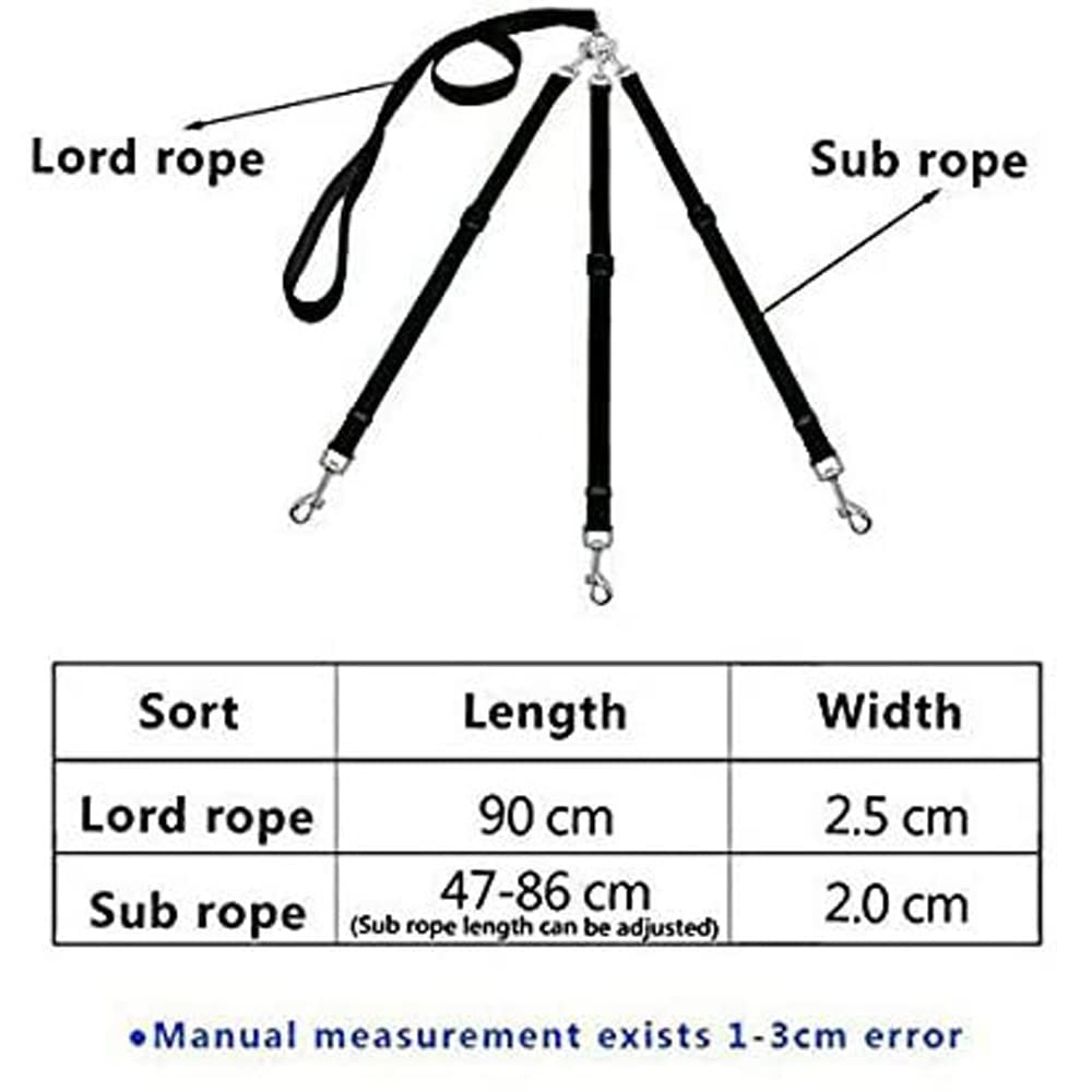 TIYEP Dog Leash for 3 Adjustable Suitable for Medium and Small Lightweight Pet Supplies Three-Dog Leash, Dogs, Rope, Dogs, Popular, Convenient,