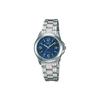 Standard Series Classic Pointer Digital Date Display Quartz Movement Stainless Steel Strap Watch Women Watches Blue LTP-1215A-2A