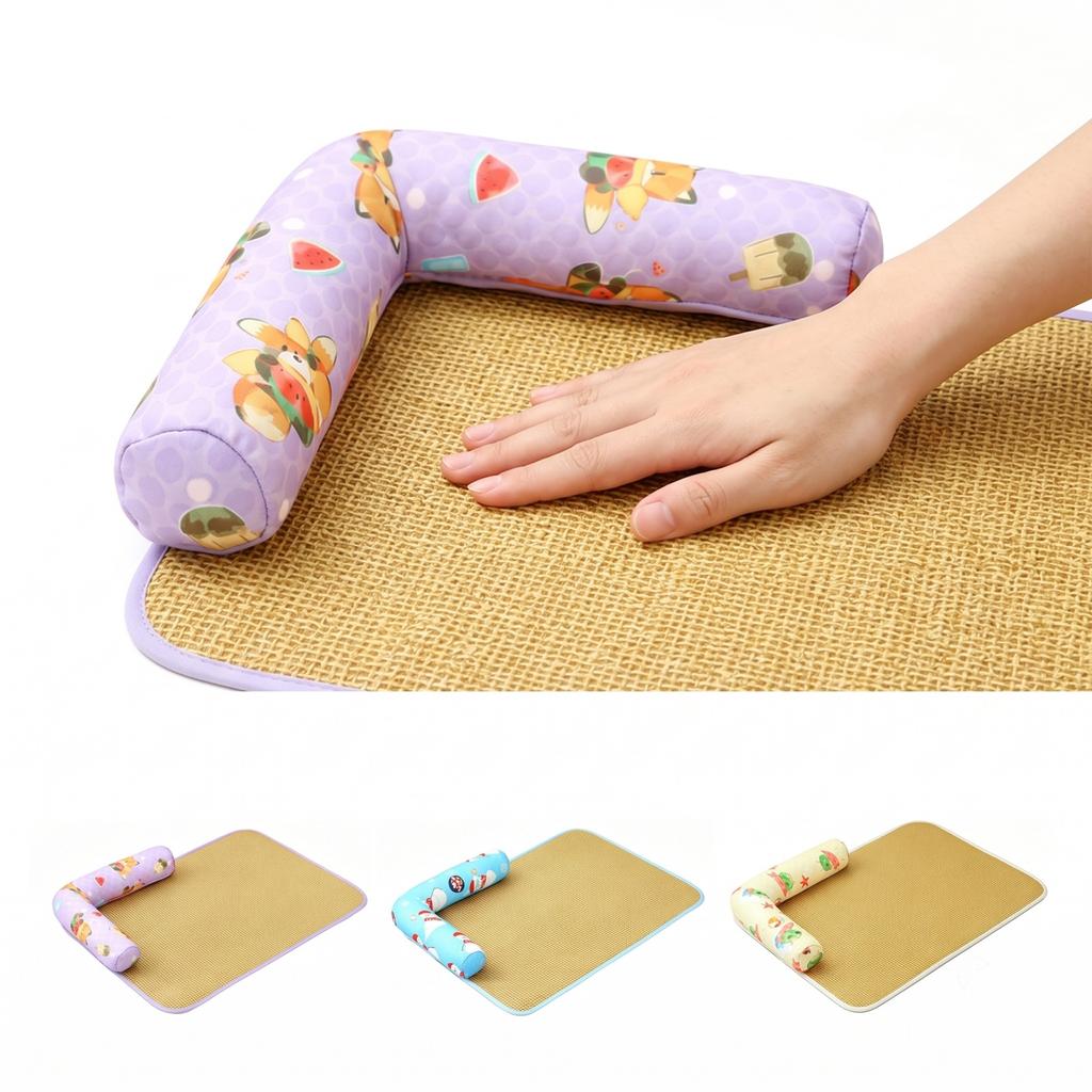 Summer Pet 5040 Cm - Breathable Natural for Dogs and Cats, Wicker Pet Bed Pad for Crate or Floor