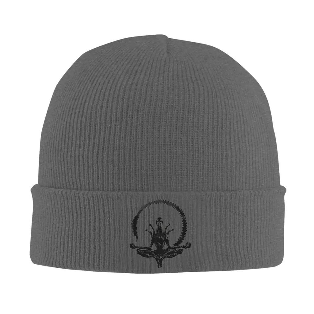 New Meditating Xenomorph Alien Knitted Hat Womens Unisexs Beanie Winter Hats Acrylic Casual Caps