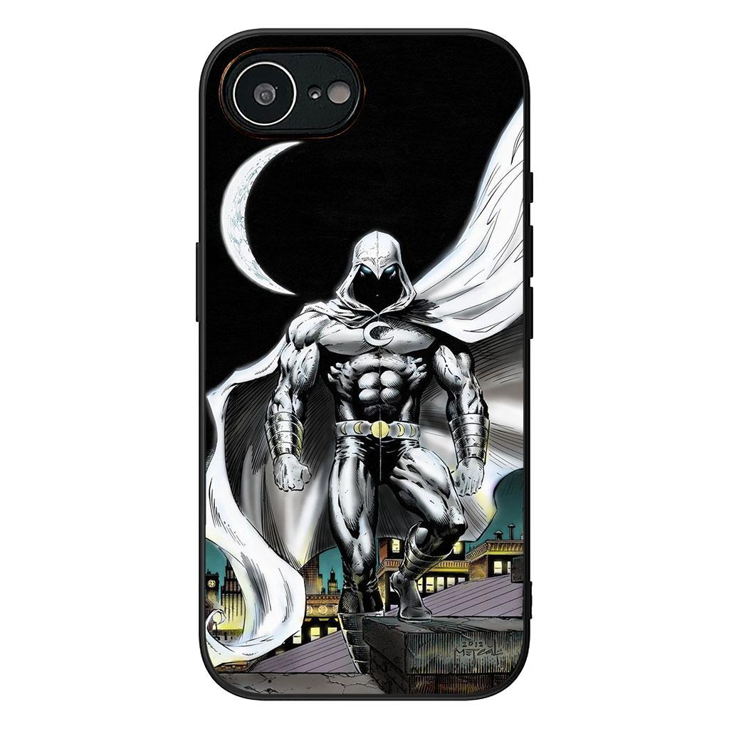 Marc Spector Marvel Moon Knight Casing Phone Cover for Apple iPhone 16 15 14 11 Pro Max 7 8 Plus SE2 SE3 SE 2022 2020 Case