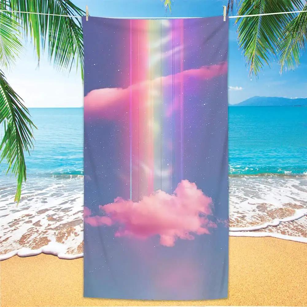 Summer Fun Print Beach Towel - Soft Absorbent Towel for Vacation Lovers,Vibrant and Stylish Designs for Everyday Use and Comfort