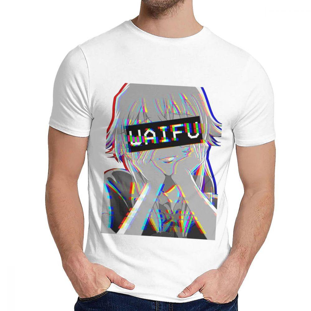 Round Neck Yuno Waifu Japanese Animation T Shirt Custom Unisex 100 Cotton T Shirt Big Size