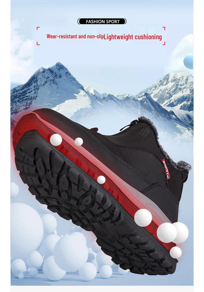 Zhang Kaili Women's Winter Plus Velvet Warm Snow Boots for Walking and Casual Wear