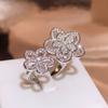 Exquisite Flower Rings for Women Fashion Open Adjustable Rings Wedding Bridal Jewelry Party Women for Jewelry Pop Flower Jewelry Ring