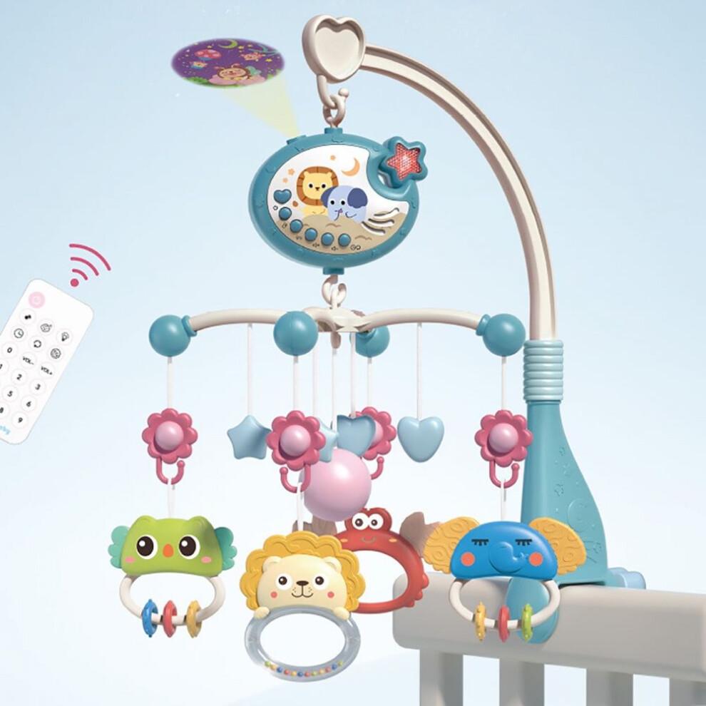 EseeAier Baby Musical Crib Mobile with Night Lights and Rotation, Rattles, Remote Control,Comfort Toys for Newborn Infant Boys Girls Toddles