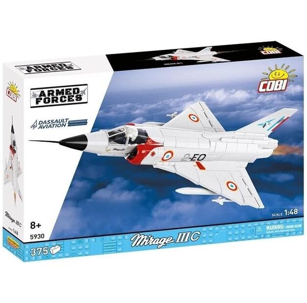 Конструктор пластиковый Cobi Mirage III C французский истребитель, 375 деталей