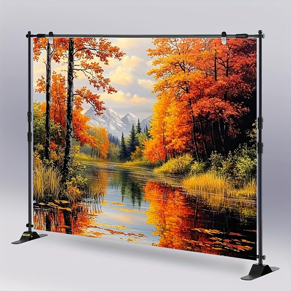 2D Flat Design, 1 Piece with Autumn Forest Pattern, Suitable for Spring Parties and Festival Decorations