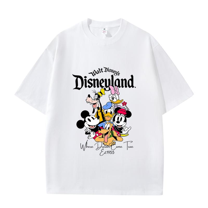 D06-100 MINISO 2026 Summer High-quality Printed Pure Cotton Shoulder Style Men's and Women's Round Neck Short Sleeved Couple T-shirt