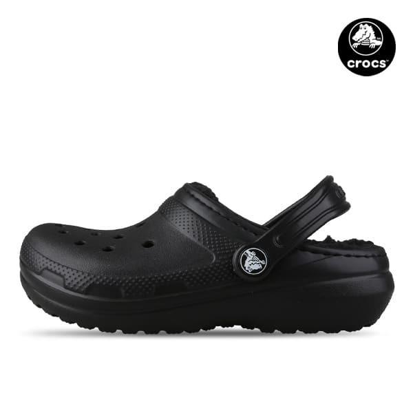 Crocs Kids Classic Lined Junior Kids Winter Cold Weather Fur Slippers Clog 6 Choice
