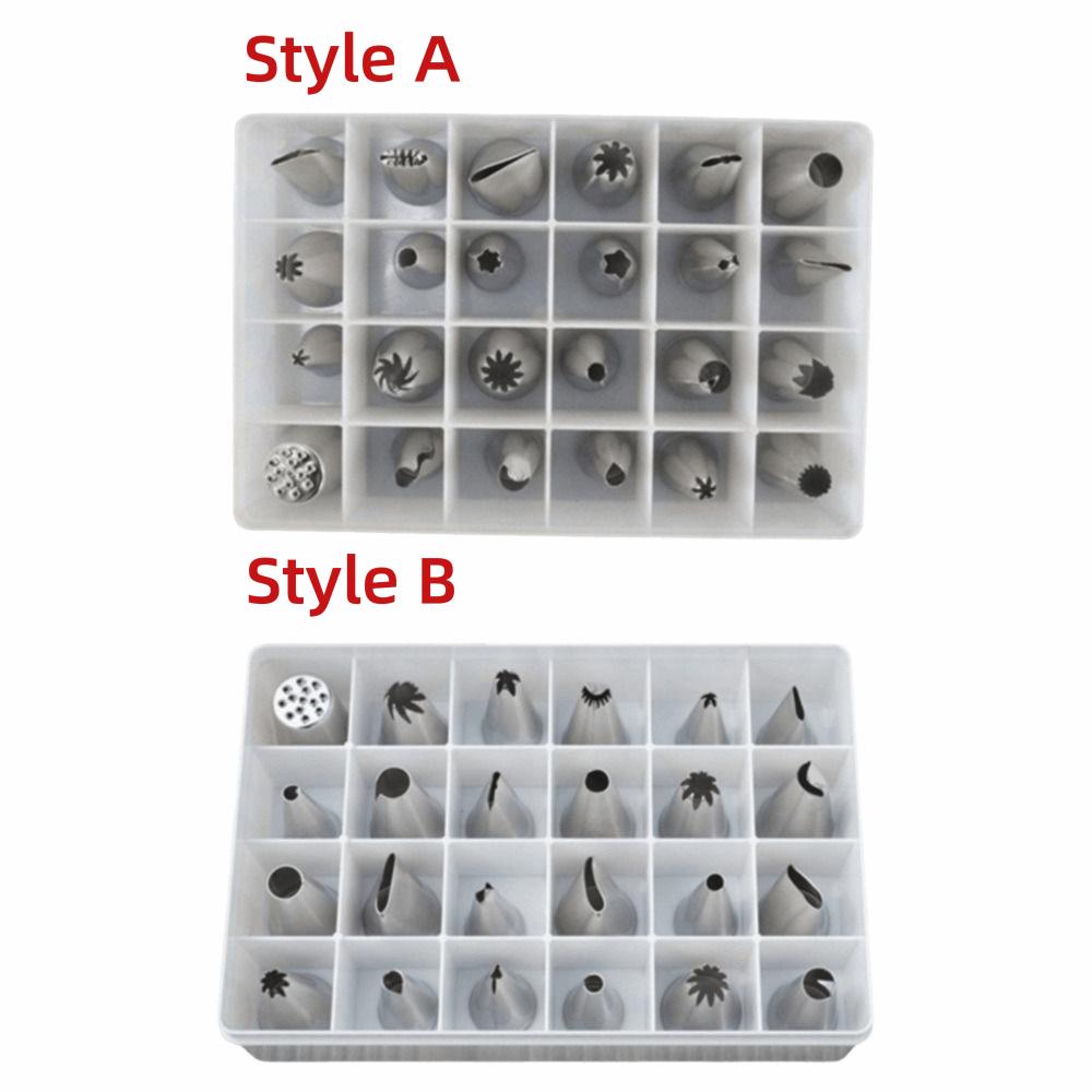 24PCS Baking Tool Cake Decorating Nozzles Set Steel Russian Tips Nozzle  Pastry Tools
