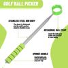 Nerezové zvedáky golfových míčků Teleskopické sběrače golfových míčků Přenosné zvedáky golfových míčků Nástroj pro sběr pro golfisty