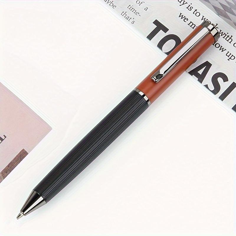 High-quality metal rotating ballpoint pen, business office signature pen, daily learning writing practice ballpoint pen (black ink)