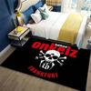 Böhse Onkelz Skull Rock Music Area Rug, Non Slip Floor Mat for Living Room Bedroom Rock Fan Home Decor Gift