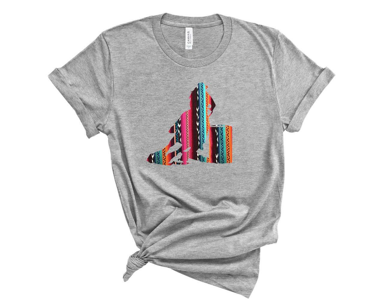 Serape Barrel Racer Racing Horse T-Shirt Cowgirl Tee XL