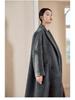 Women's Over-the-Knee Long Straight Alpaca Wool Cashmere Coat