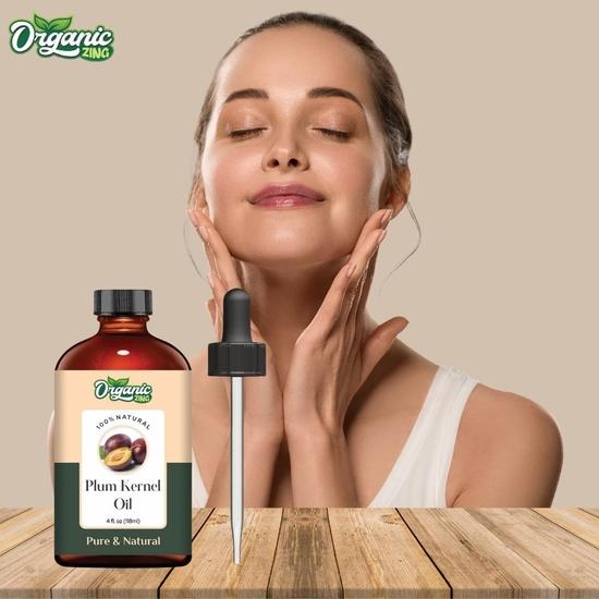 Organic Zing Plum Kernel (Prunus Domestica) Oil | Pure & Natural Carrier Oil Haircare, Skincare & Massage - 118ml/3.99fl Oz