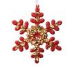 Holiday Ornament Set 4pcs Snowflakes Wreaths Sunflowers Exploding Stars for Christmas Tree and Indoor Decoration