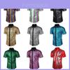 Camisa de Vestir Retro Disco de los 70 para Hombre con Tejido de Poliéster para Cosplay y Ropa de Fiesta