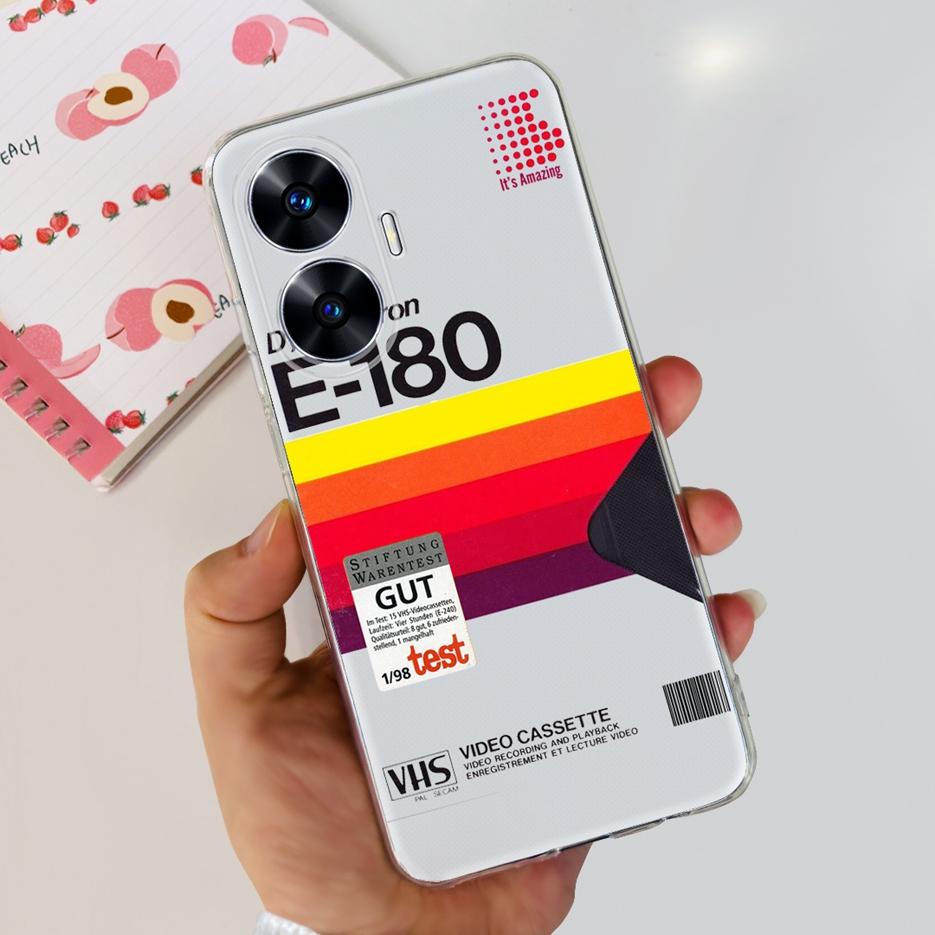 For Realme C55 4G Case RMX3710 Colorful Painted Cover Soft Slim Fundas Phone Case For Realme C55 C55 RealmeC55 Back Cover Bumper