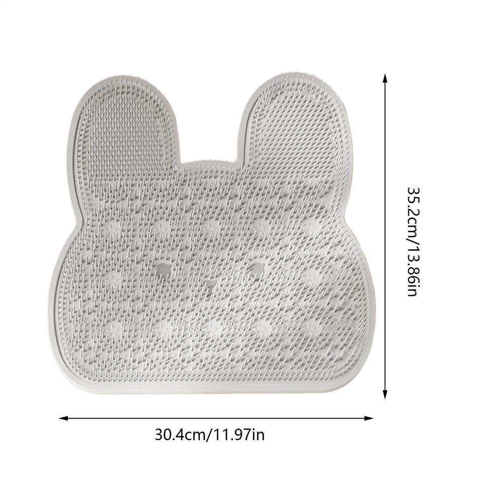 Silicone Massage Shower Mat Non-slip Wash Foot Pad Foot Exfoliating Bathroom Rub Back Brush with Sucker Bath Massage Brush Pad