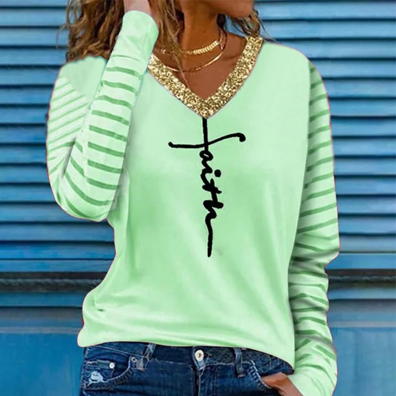 Женские футболки с 3D принтом «Буквы креста» — фото 3