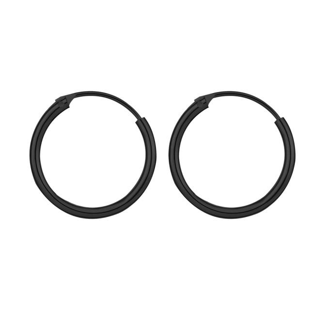 Gold Color Hoop Earrings Voguish Fashionable Black R Tone Color Punk Ear Rings Women Men Circle Earrings Hoops Hip Hop Jewelry UnisexFashion Ear
