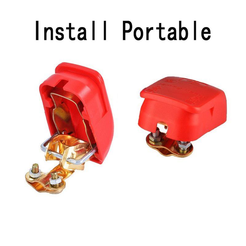 1 Pair Car Battery Terminal Connectors Positive Negative Car Battery Terminals Clamp Connector Quick Release Disconnect