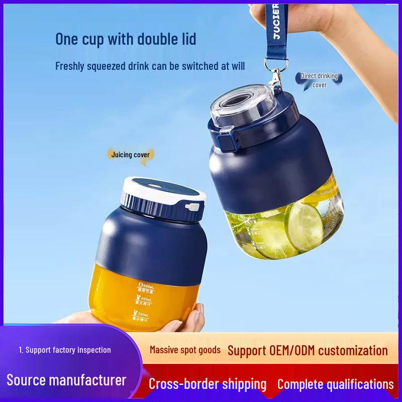 Wireless Portable Juicer: Rechargeable Mini Electric Fruit Juicer with Ice Crushing Capability