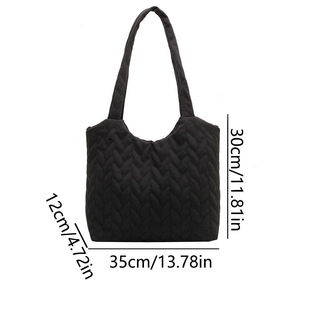 Měkká bavlnou polstrovaná prošívaná taška přes rameno Jednobarevná dámská podpažní taška Přenosné kabelky Víkend