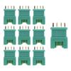 10Pcs 13.030 10Pcs 13.031 MPX Green Hexagonal Plug Copper Gold Plated Nylon Injection Molding Model Battery Connector