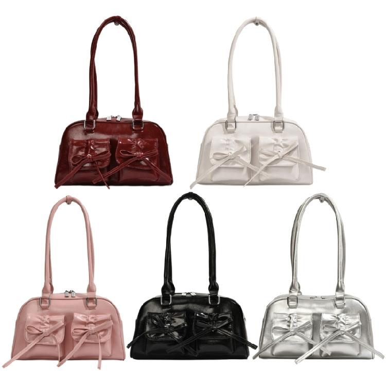Shoulder Bags for Girl Women Solid Color Handbag Underarm Bag