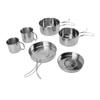 6PCS Portable Cookware Set Rapid Heating 304 Stainless Steel Efficient Easy To Clean