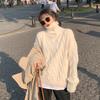 DAFIFY  Women's Fashion Casual Fall Winter Solid Color Print Long Sleeve High Neck Sweaters