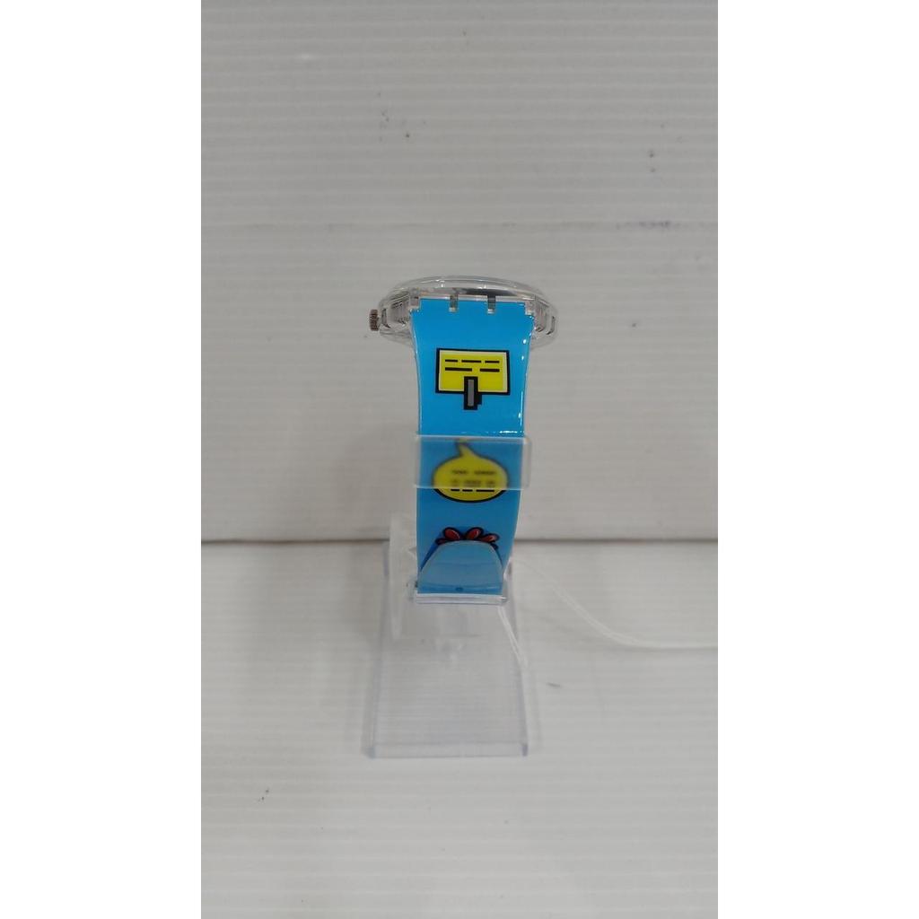 Used SWATCH BLU Flower Illustration Box Analog Quartz Watch