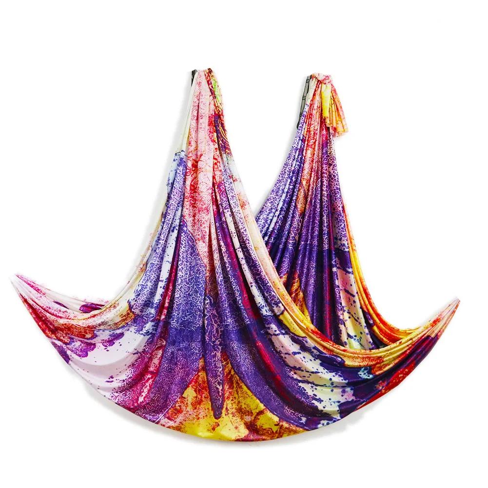 2026 New Aerial Yoga Hammock Fabric Flying Pilates Yoga Swing Silk Aerial Anti-Gravity Traction Device Fitness Yoga Home Gym