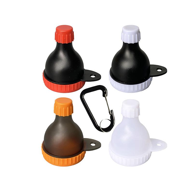 Protein Powder Funnel & Mini Bottle Set , 50ml Portable with Carabiner & Reinforced Cap for Fitness Traveling Workout
